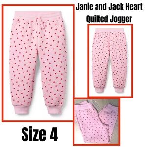 Janie and Jack Heart Quilted Jogger
